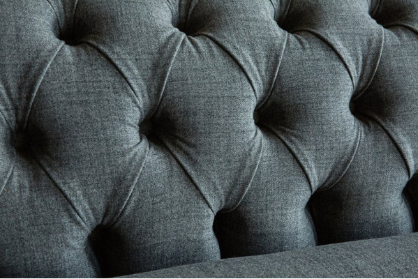 XXL Sofa 4 Sitzer Couch Schwarz  Chesterfield Polster Sitz Garnitur Leder Textil