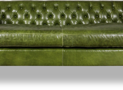 XXL Sofa 3 Sitzer Grün Couch Chesterfield Polster Sitz Garnitur Leder Textil Neu
