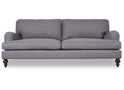 Design Grau Sofa 3 Sitzer Chesterfield Stoff Couch Polster Sofas Textil Couchen