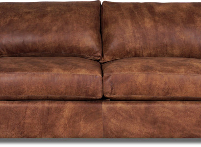 XXL Sofa 3 Sitzer Couch Chesterfield Garnitur Leder Textil braun Wohnzimmer Neu