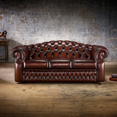 3 Sitzer Chesterfield Ledersofa Wohnzimmer Designer Couchen Polster Sofa Sofas