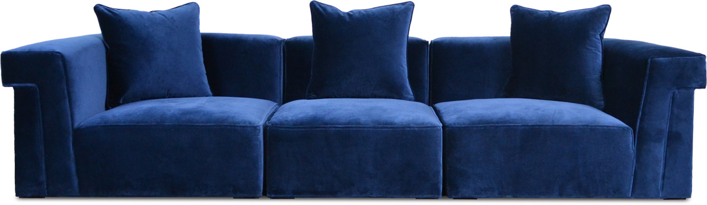 XXL Big Lounge Sofa 4 Sitzer Couch Würfel System Polster Sitz Garnitur Textil