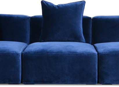 XXL Big Lounge Sofa 4 Sitzer Couch Würfel System Polster Sitz Garnitur Textil