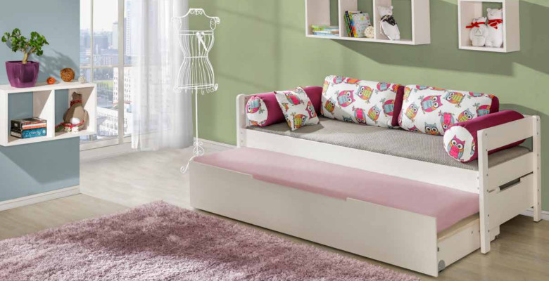 Babybett Kinderbett Gitterbett 210cm x 98cm x 75cm Weiß