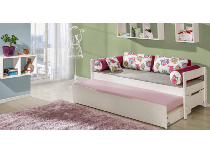 Babybett Kinderbett Gitterbett 210cm x 98cm x 75cm Weiß