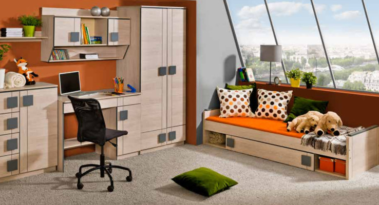6 Teile Kinderzimmer Jugend & Schlafzimmer Kinder Wohn Möbel Set Garnitur Neu