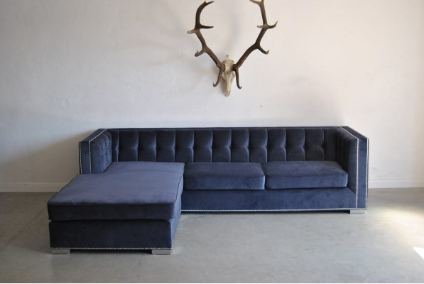 Ecksofa Stoff Design Couch Polster Sitz Sofa Garnitur Modern Eck Chesterfield