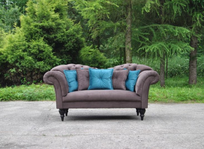 XXL Design Sofa Couch Polster 3 Sitzer Englische Chesterfield Samt Couchen Sofas