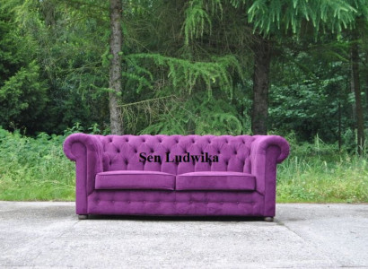XXL Design Sofa Couch Polster 3 Sitzer Englische Chesterfield Samt Couchen Sofas