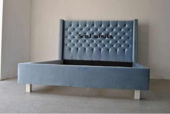 Bett Chesterfield Design Luxus Hotel 180x200cm Schlaf Zimmer Leder Samt Betten