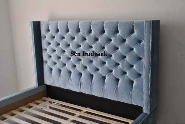 Bett Chesterfield Design Luxus Hotel 180x200cm Schlaf Zimmer Leder Samt Betten
