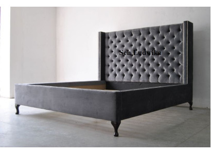 Bett Chesterfield Design Luxus Hotel Betten 180x200cm Schlaf Zimmer Leder Samt