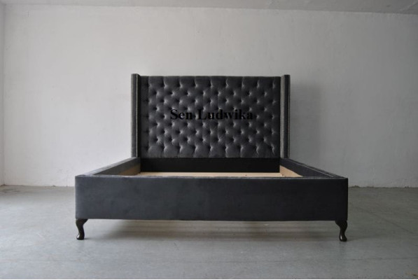 Bett Chesterfield Design Luxus Hotel Betten 180x200cm Schlaf Zimmer Leder Samt