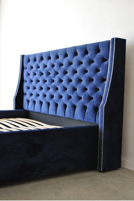 Bett Chesterfield Design Luxus Hotel Betten 180x200cm Schlaf Zimmer Leder Samt