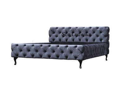 Bett Chesterfield Design Luxus Hotel Betten 180x200cm Schlaf Zimmer Leder Samt