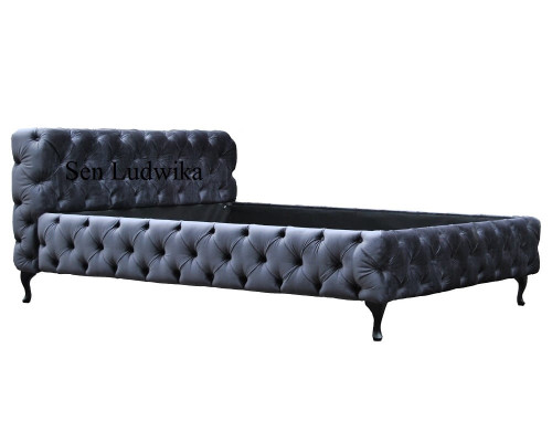 Bett Chesterfield Design Luxus Hotel Betten 180x200cm Schlaf Zimmer Leder Samt