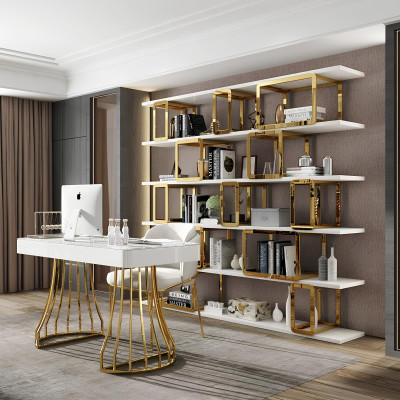 Design Trenn Wand Regal Wohn Zimmer Schränke Edelstahl Regale Bücher Schrank Neu