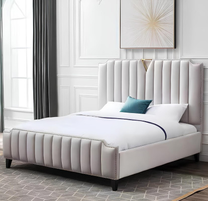 Bett Polster Design Luxus Doppel Hotel Ehe Schlaf Zimmer Leder 180x200cm Betten