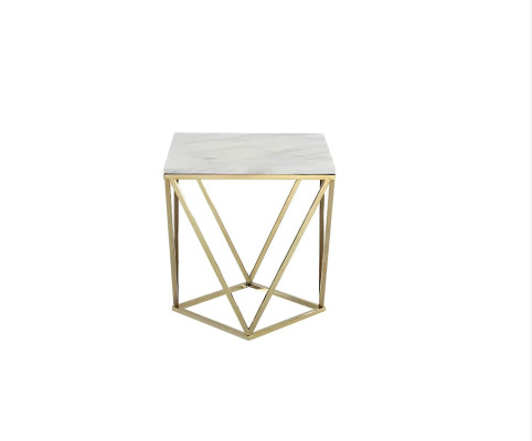 Design Tisch Konsole Beistell  Metall Glanz Tische Konsolen Schlaf Zimmer Marmor