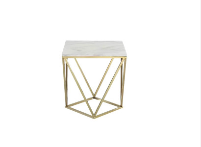 Design Tisch Konsole Beistell  Metall Glanz Tische Konsolen Schlaf Zimmer Marmor
