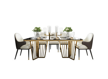 Design Klassiker Esstisch Tisch Holz mit Edelstahl Tische Hochglanz Wohnzimmer