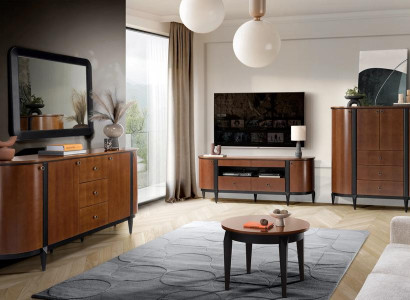 Wohnzimmer Wohnwand RTV Lowboard Holz Sideboard Möbel Schrank Set 3tlg