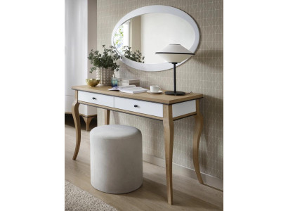 Schlafzimmer Set 2tlg Schminktisch mit Spiegel Luxuriöses Holzmöbel Frisiertisch