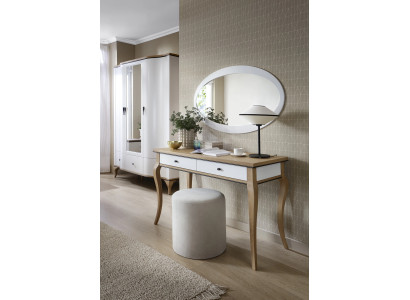 Schlafzimmer Set Kleiderschrank + Schminktisch Spiegel Schrank Konsolen 3tlg.