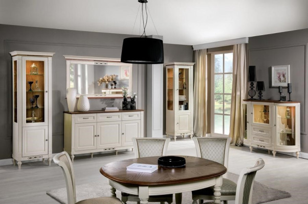 Wohnzimmer Set Wohnwand Vitrine  Lounge Set Wohnraum Anrichte Buffets  5tlg