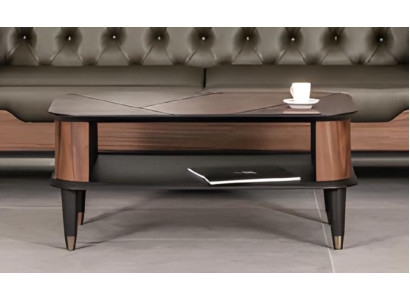Couchtisch Braun  Modern Rechteckig Einlegeboden Modern Büroeinrichtung Neu