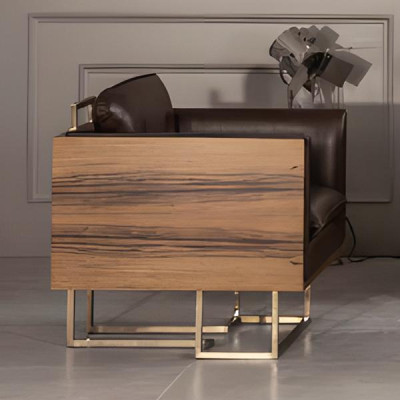 Büro Sessel Modern Stuhl Büro Stuhl Luxus Braun Sessel Holz Leder Neu