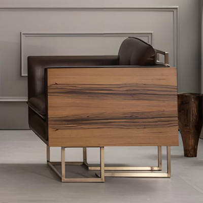 Büro Sessel Modern Stuhl Büro Stuhl Luxus Braun Sessel Holz Leder Neu
