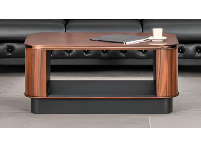 Couchtisch Braun Luxus Modern Rechteckig Einlegeboden Büroeinrichtung Neu