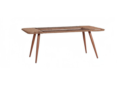 Couchtisch Braun Luxus  Tisch Design Kaffeetisch Hochwertig Rattan Beistell