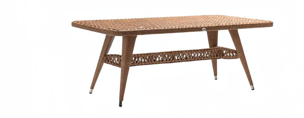 Couchtisch Rattan Luxus Hochwertig Moderner Design stilvoll Kaffeetisch Braun
