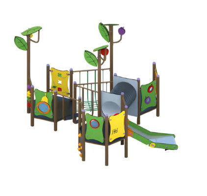 Spielplatz  Versteckplatz Rutschenturm Kletterstange Spielbrücke Kletterparcours