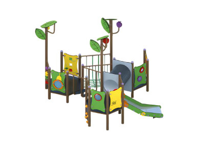 Spielplatz  Versteckplatz Rutschenturm Kletterstange Spielbrücke Kletterparcours