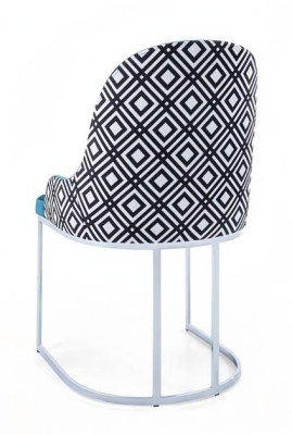 Esszimmer Moderne Design Textil Blau Lehnstuhl Stuhl Armlehne Polsterstuhl Luxus