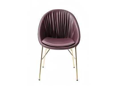 Esszimmer Moderne Design Textil Braun Lehnstuhl Stuhl Polsterstuhl Luxus Möbel