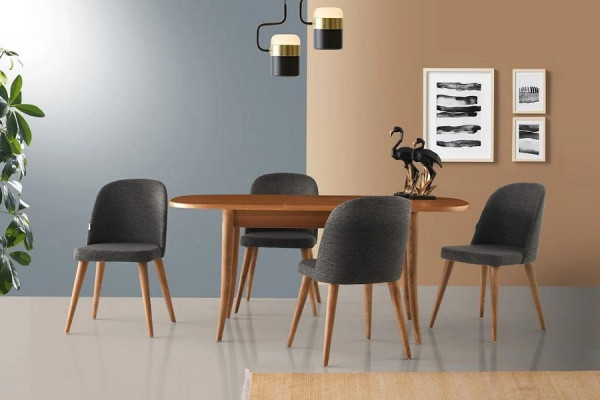 Esszimmer Essgruppe Essecke Ausziehbar Esstisch Stühle 7tlg Braun