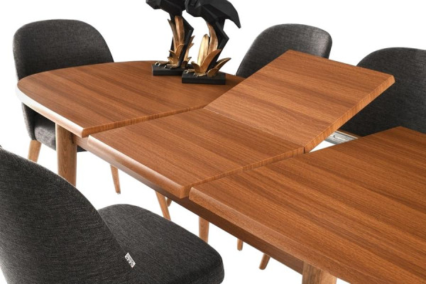 Esszimmer Essgruppe Essecke Ausziehbar Esstisch Stühle 7tlg Braun