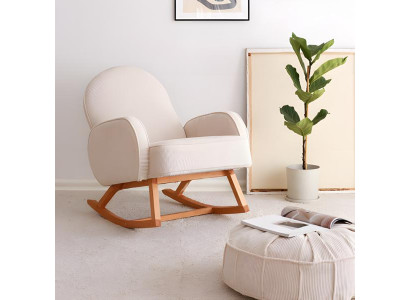 Wohnzimmer Sessel Polstersessel Einsitzer Sitzer Stoff Weiß Moderne