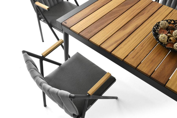 Esszimmer Essgruppe Essecke Holztisch Esstisch Stühle Set 5tlg Grau