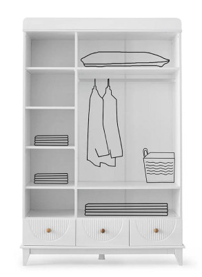 Kleiderschrank Kinderzimmer Weiß Schranke Holz Kindermöbel Holz Modern Neu