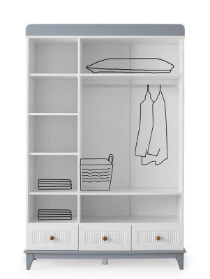 Kleiderschrank Modern Holz Schrank Design Kinderzimmer Weiß Holz Möbel Neu