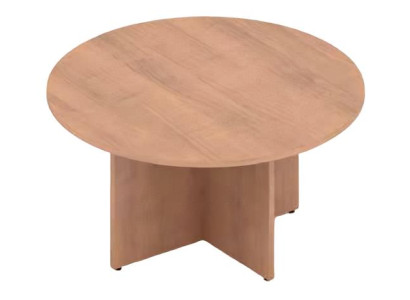 Beige Rund Schreibtisch Holztisch Tisch Arbeitstisch Wohnzimmer Büromöbel