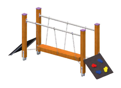 Spielplatz Schwingbrücke Balancierbrücke Hängebrücke Kletterbrücke Wackelbalken