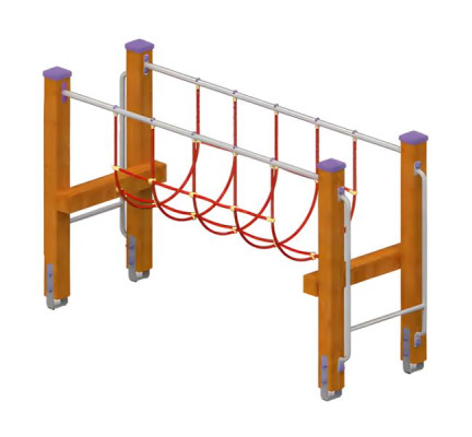 Spielplatz Hängebrücke  Schwebebalken Balancierbrücke Kletterbrücke Wackelbalken