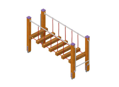 Spielplatz Spielbereich Balancierbrücke Schwebebalken Aktivplatz Wippbrücke