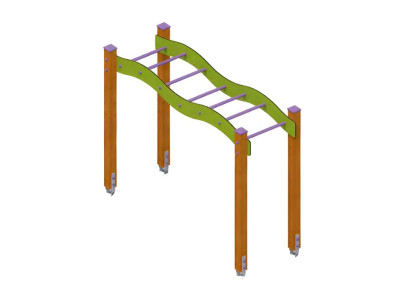 Spielplatz Hangelbalken Spielbalken Abenteuerbrücke Wackelsteg Übungsbalken